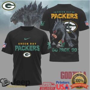 Green Bay Packers Official NFL Godzilla Football Shirt