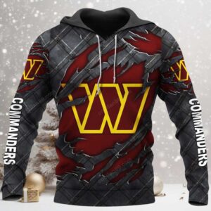 Washington Commanders Black Metal 2026 Official Hoodie