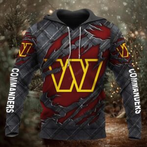 Washington Commanders Black Metal 2026 Official Hoodie