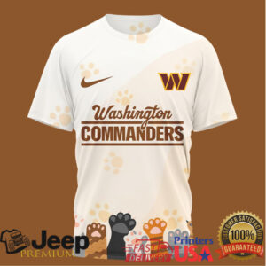 Washington Commanders International Cat Day 3D Graphic Tee