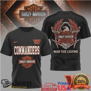 Washington Commanders Official NFL 122 Year Harley Davidson 3D Shirt Washington Commanders Official NFL 122 Year Harley Davidson 3D Shirt