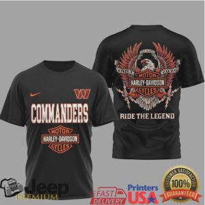 Washington Commanders Official NFL 122 Year Harley Davidson 3D Shirt