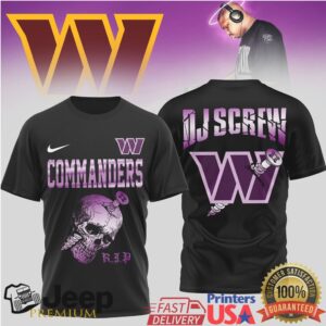 Washington Commanders Official NFL DJ Screw 3D Shirt Washington Commanders Official NFL DJ Screw 3D Shirt