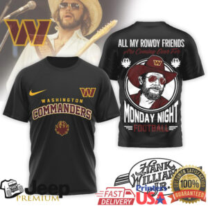 Washington Commanders Official NFL Hank Williams Jr. 3D Shirt Washington Commanders Official NFL Hank Williams Jr. 3D Shirt