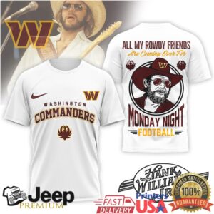 Washington Commanders Official NFL Hank Williams Jr. 3D Shirt