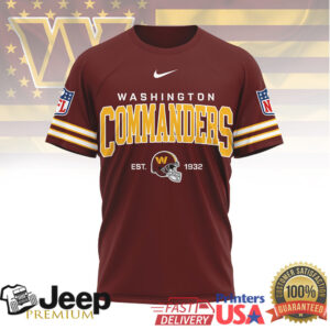 Washington Commanders Official NFL Heritage 3D Shirt