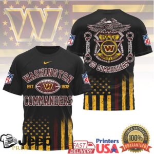 Washington Commanders Official NFL Law Enforcement Tribute 3D Shirt Washington Commanders Official NFL Law Enforcement Tribute 3D Shirt