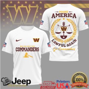 Washington Commanders Official NFL Make America Lawful Again 3D Shirt