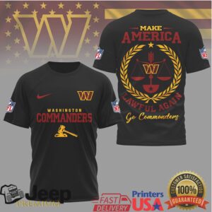 Washington Commanders Official NFL Make America Lawful Again 3D Shirt