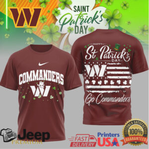 Washington Commanders St. Patrick'S Day Lucky Irish Logo Tshirt