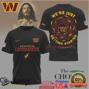 Washington Commanders The Chosen Religious Football Graphic Tee Washington Commanders The Chosen Religious Football Graphic Tee