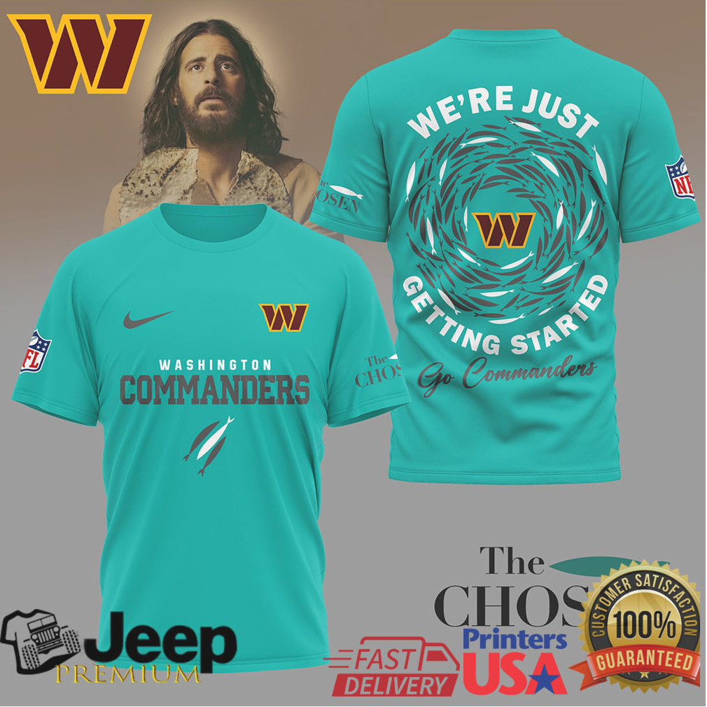Washington Commanders The Chosen Religious Football Graphic Tee Washington Commanders The Chosen Religious Football Graphic Tee
