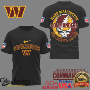 Washington Commanders X Grateful Dead Steal Your Face “Make Washington Grateful Again” Tshirt