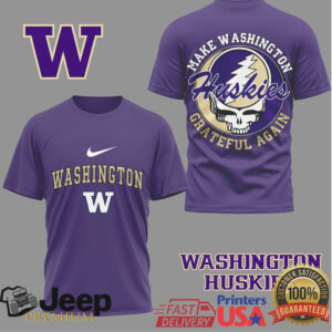 Washington Huskies Official NCAA Grateful Game Day 3D Shirt