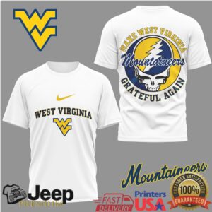West Virginia Mountaineers Official NCAA Grateful Game Day 3D Shirt