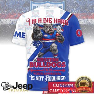 Western Bulldogs 100 Years VFL AFL Custom Name Fan T Shirt Western Bulldogs 100 Years VFL AFL Custom Name Fan T Shirt
