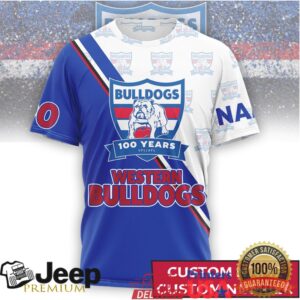 Western Bulldogs 100 Years VFL AFL Custom Name Fan T Shirt