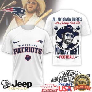 New England Patriots Official NFL Hank Williams Jr. 3D Shirt