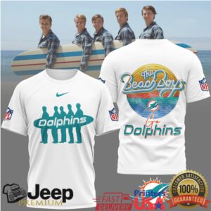 Miami Dolphins Official NFL The Beach Boys 3D Shirt Miami Dolphins Official NFL The Beach Boys 3D Shirt