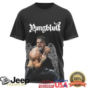 Yungblud Live Performance Winged Graphic Greatest Hits Double Sided Tee