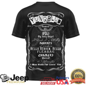 Yungblud Live Performance Winged Graphic Greatest Hits Double Sided Tee