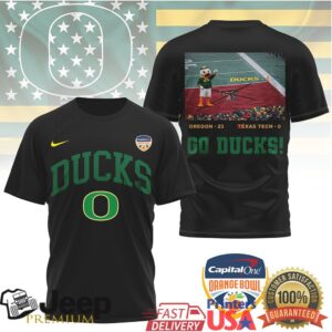 Oregon Ducks Official NCAA CFB Quarterfinal Game Winners 3D Shirt