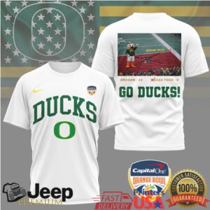 Oregon Ducks Official NCAA CFB Quarterfinal Game Winners 3D Shirt