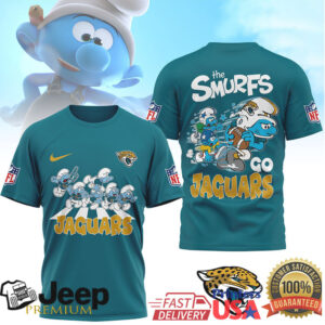 Jacksonville Jaguars Official NFL The Smurfs 3D Shirt