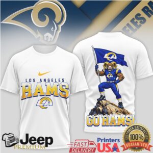 Los Angeles Rams 3D Mascot Graphic T Shirt
