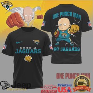 Jacksonville Jaguars Official NFL One Punch Man Fan 3D Shirt