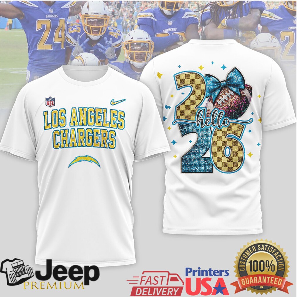 Los Angeles Chargers Official NFL Hello 2026 Shirt Los Angeles Chargers Official NFL Hello 2026 Shirt