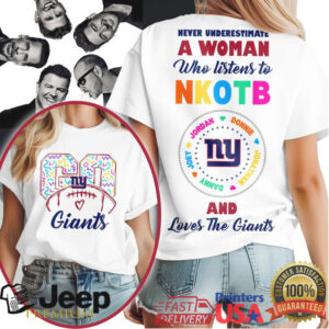 New York Giants Official NFL x New Kids on the Block Fan 3D Shirt