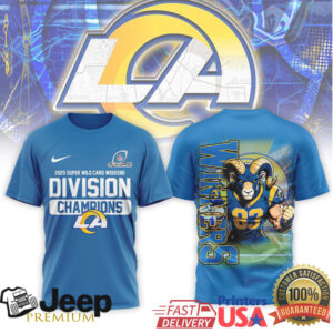 Rams Nation 2025 Playoff Bound 3D T Shirt Rams Nation 2025 Playoff Bound 3D T Shirt