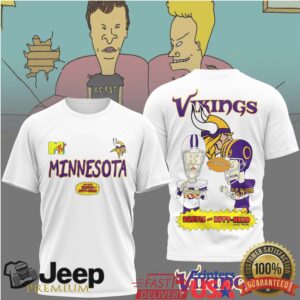 Minnesota Vikings Official NFL Funny Beavis and Butt Head Shirt