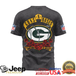 Green Bay Packers Official NFL Guns N' Roses 3D Shirt