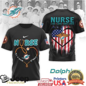 Miami Dolphins Official NFL Army Nurse Corps 125th Anniversary 3D Shirt