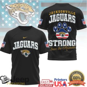 Jacksonville Jaguars Official NFL Save The Animals Fan 3D Shirt