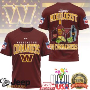 Washington Commanders Official NFL Mixologist Fan 3D Shirt