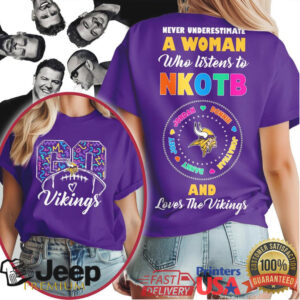 Minnesota Vikings Official NFL x New Kids on the Block Fan 3D Shirt