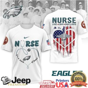 Philadelphia Eagles Official NFL Army Nurse Corps 125th Anniversary 3D Shirt Philadelphia Eagles Official NFL Army Nurse Corps 125th Anniversary 3D Shirt