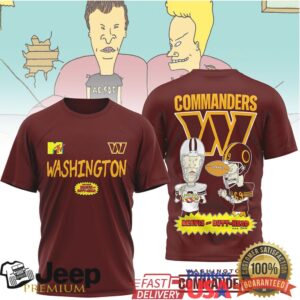 Washington Commanders Official NFL Funny Beavis and Butt Head Shirt