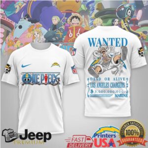 Los Angeles Chargers Official NFL Wanted Monkey D Luffy 3D Shirt