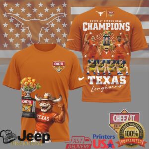 Texas Longhorns Official NCAA Citrus Bowl Champions 3D Shirt