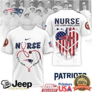 New England Patriots Official NFL Army Nurse Corps 125th Anniversary 3D Shirt New England Patriots Official NFL Army Nurse Corps 125th Anniversary 3D Shirt