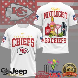 Kansas City Chiefs Official NFL Mixologist Fan 3D Shirt