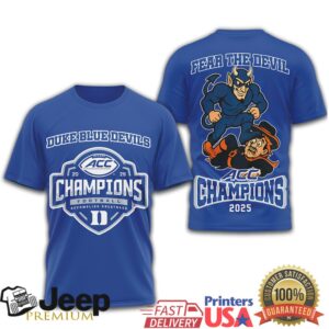 Duke Blue Devils Official 2025 ACC Champions 3D Shirt