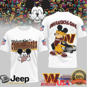 Washington Commanders Official NFL Gangsta Mickey 3D Shirt Washington Commanders Official NFL Gangsta Mickey 3D Shirt