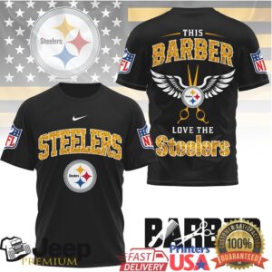 Pittsburgh Steelers Official NFL Barber Fan 3D Shirt