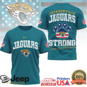 Jacksonville Jaguars Official NFL Save The Animals Fan 3D Shirt