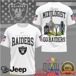 Las Vegas Raiders Official NFL Mixologist Fan 3D Shirt